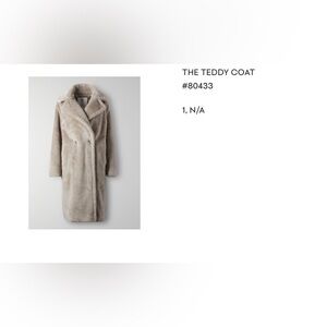 Aritzia Babaton Teddy Coat Taupe XS (1) NWOT